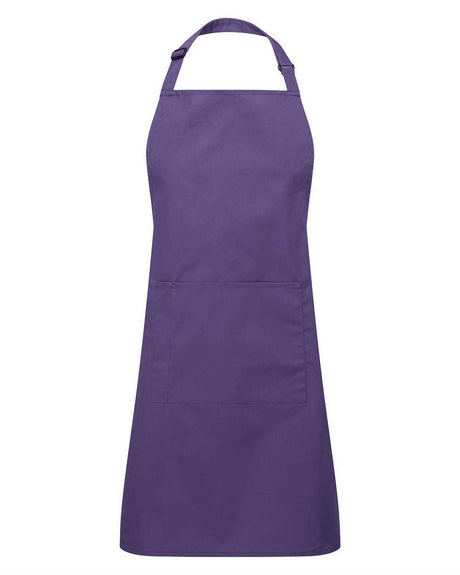 Artisan Collection by Reprime Recycled Pocket Bib Apron. RP154 - Purple