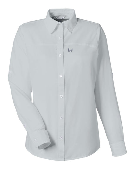 HUK Women's Tide Point Shirt. H615006 - Harbor Mist