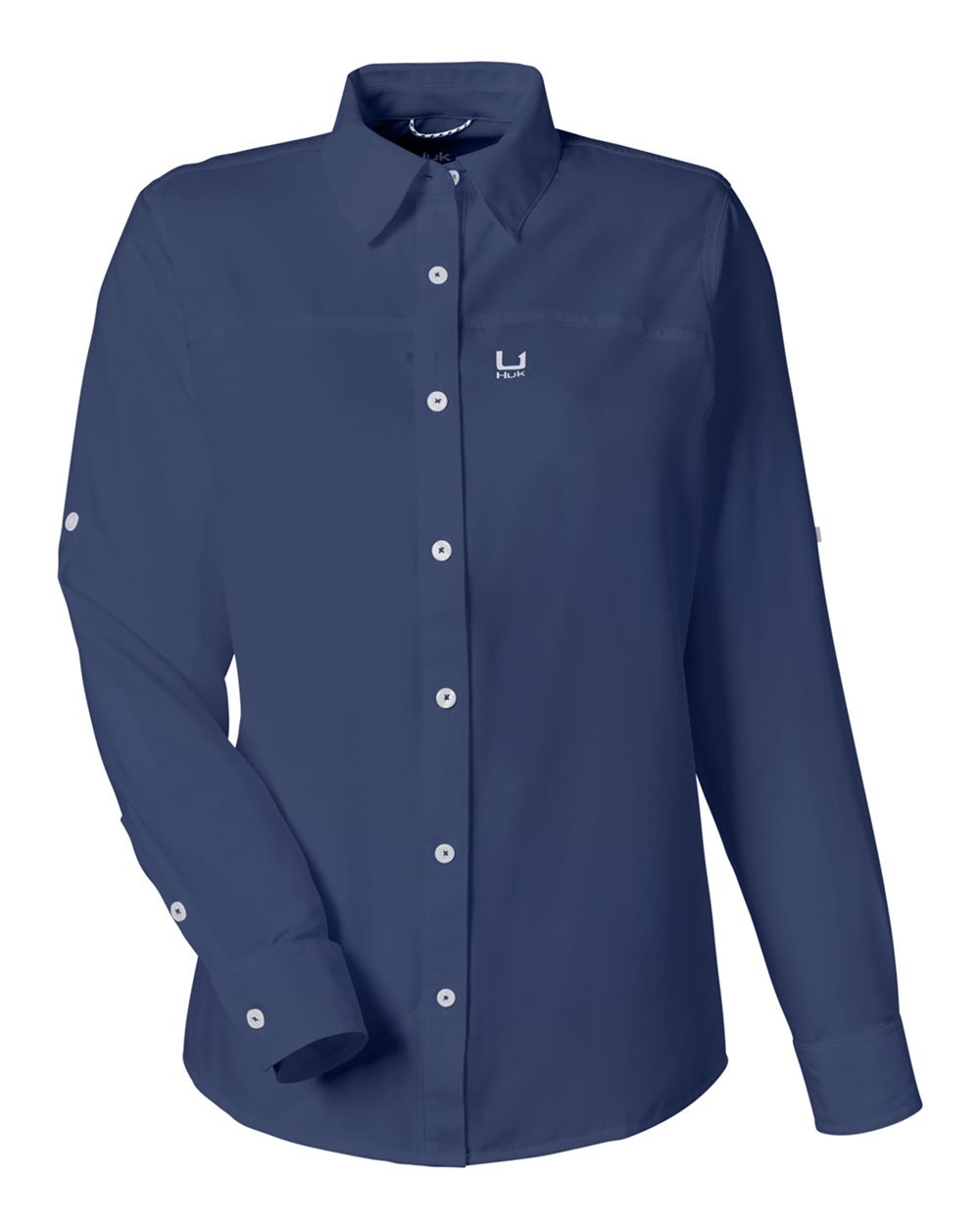 HUK Women's Tide Point Shirt. H615006 - Naval Academy