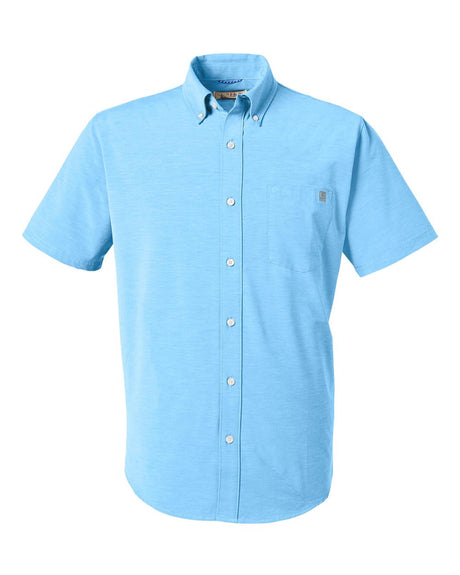 HUK Men's Kona Short Sleeve Solid Shirt. H150154 - Marolina Blue