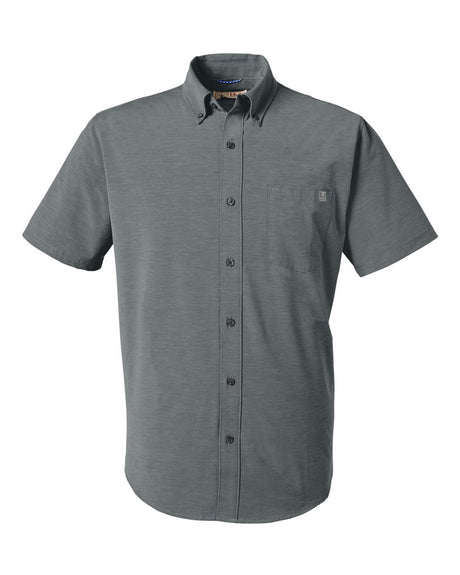 HUK Men's Kona Short Sleeve Solid Shirt. H150154 - Volcanic Ash