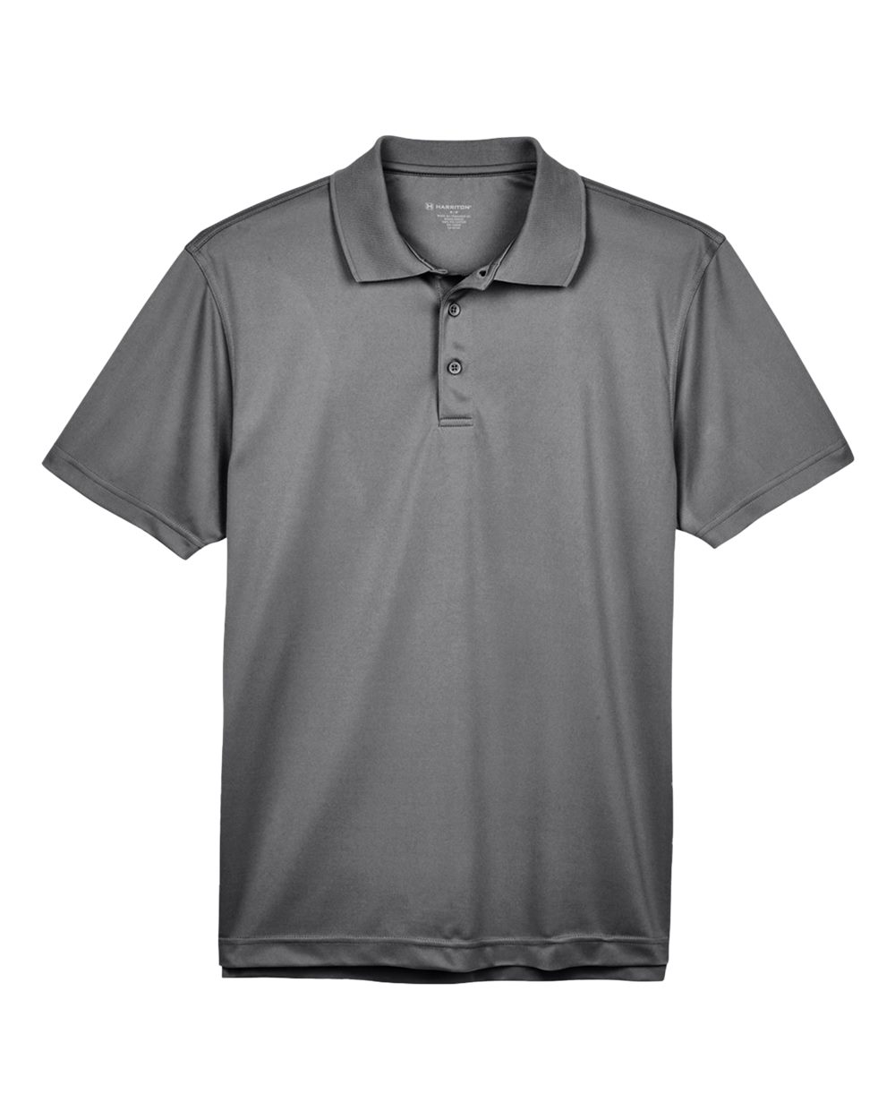 Harriton Men's Polyester Jersey Polo. M315 - Charcoal