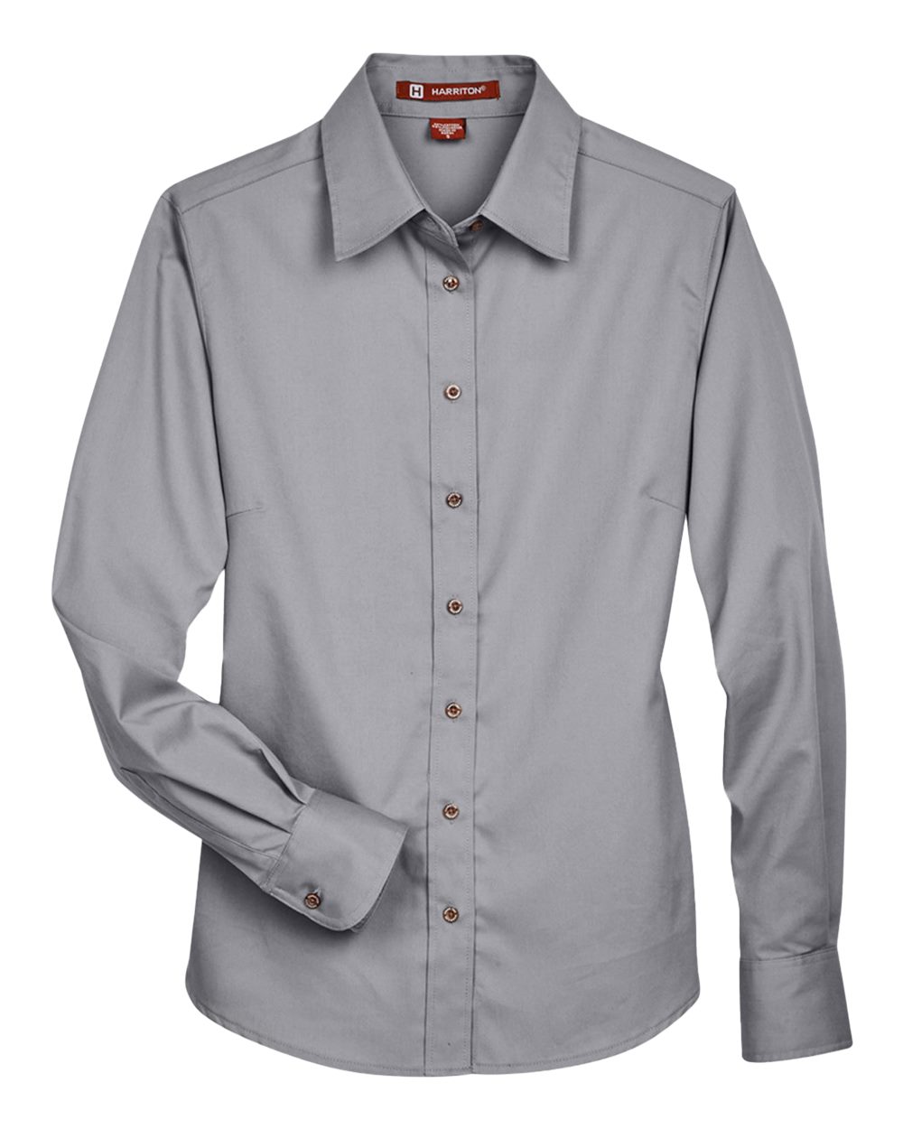 Harriton Women's Easy Blend™ Twill Dress Shirt with Stain-Release. M500W - Dark Grey