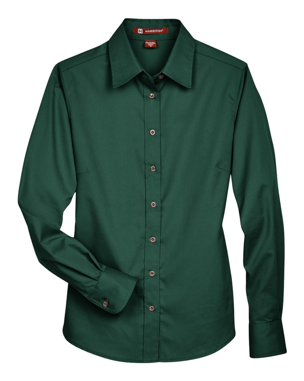 Harriton Women's Easy Blend™ Twill Dress Shirt with Stain-Release. M500W - Hunter