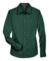 Harriton Women's Easy Blend™ Twill Dress Shirt with Stain-Release. M500W - Hunter