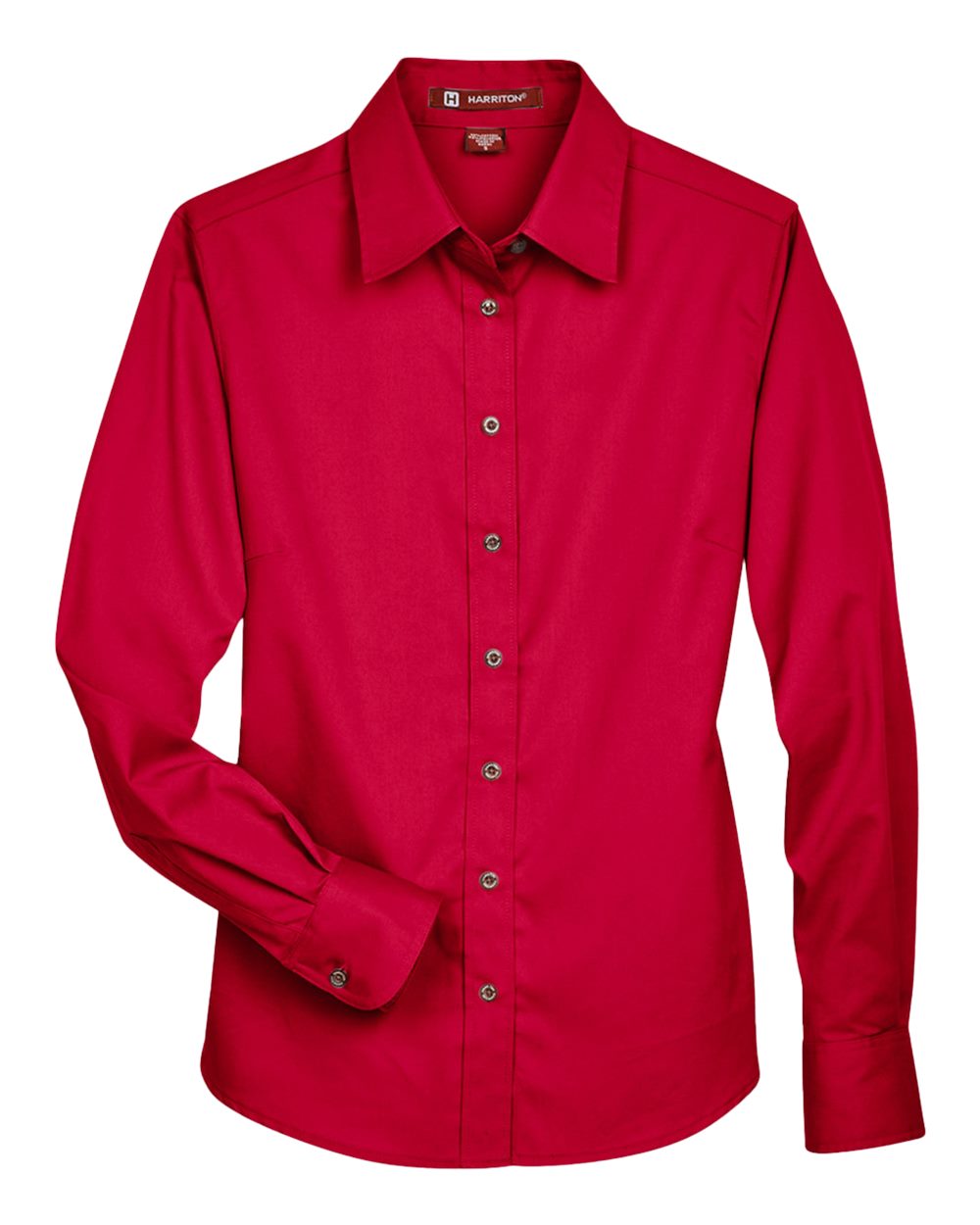 Harriton Women's Easy Blend™ Twill Dress Shirt with Stain-Release. M500W - Red