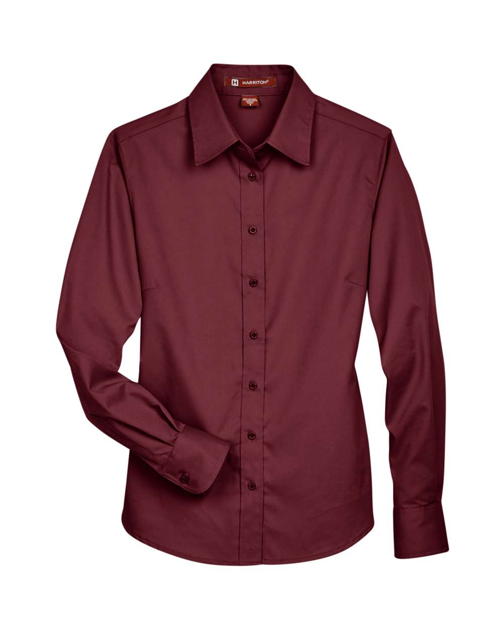 Harriton Women's Easy Blend™ Twill Dress Shirt with Stain-Release. M500W - Wine
