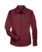 Harriton Women's Easy Blend™ Twill Dress Shirt with Stain-Release. M500W - Wine