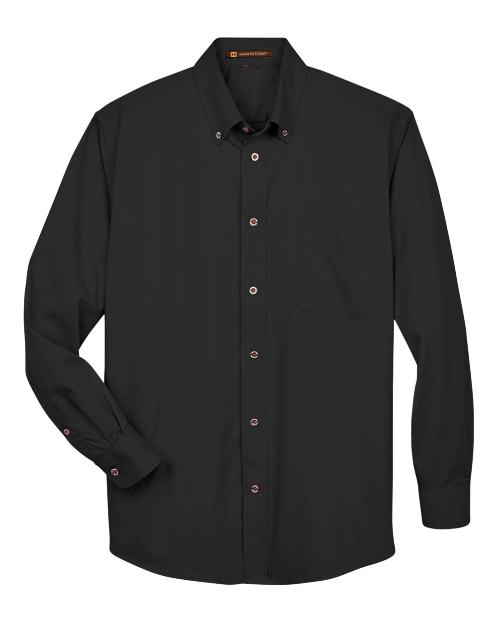 Harriton Men's Easy Blend™ Twill Shirt. M500 - Black