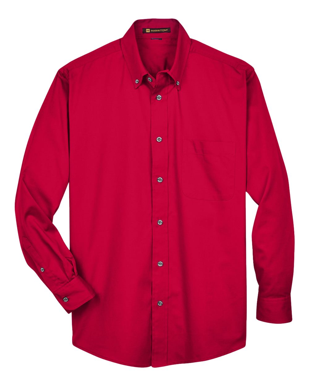 Harriton Men's Easy Blend™ Twill Shirt. M500 - Red