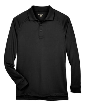Harriton Men's Advantage Long Sleeve Tactical Polo. M211L - Black