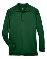 Harriton Men's Advantage Long Sleeve Tactical Polo. M211L - Dark Green