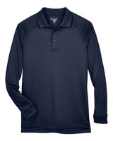 Harriton Men's Advantage Long Sleeve Tactical Polo. M211L - Dark Navy