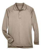 Harriton Men's Advantage Long Sleeve Tactical Polo. M211L - Desert Khaki