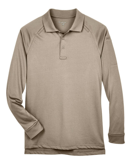 Harriton Men's Advantage Long Sleeve Tactical Polo. M211L - Desert Khaki