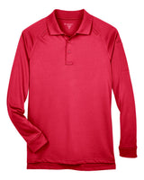 Harriton Men's Advantage Long Sleeve Tactical Polo. M211L - Red