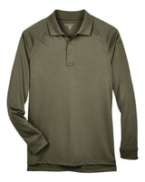 Harriton Men's Advantage Long Sleeve Tactical Polo. M211L - Tactical Green