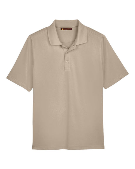 Harriton Men's Advantage Snag Protection Plus Polo. M348 - Khaki
