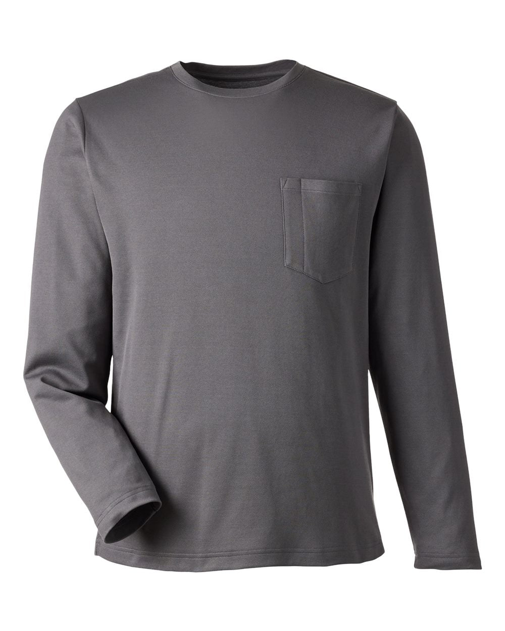 Harriton Unisex Charge Snag and Soil Protect Long Sleeve T-Shirt. M118L - Dark Charcoal