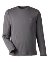Harriton Unisex Charge Snag and Soil Protect Long Sleeve T-Shirt. M118L - Dark Charcoal