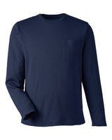 Harriton Unisex Charge Snag and Soil Protect Long Sleeve T-Shirt. M118L - Dark Navy