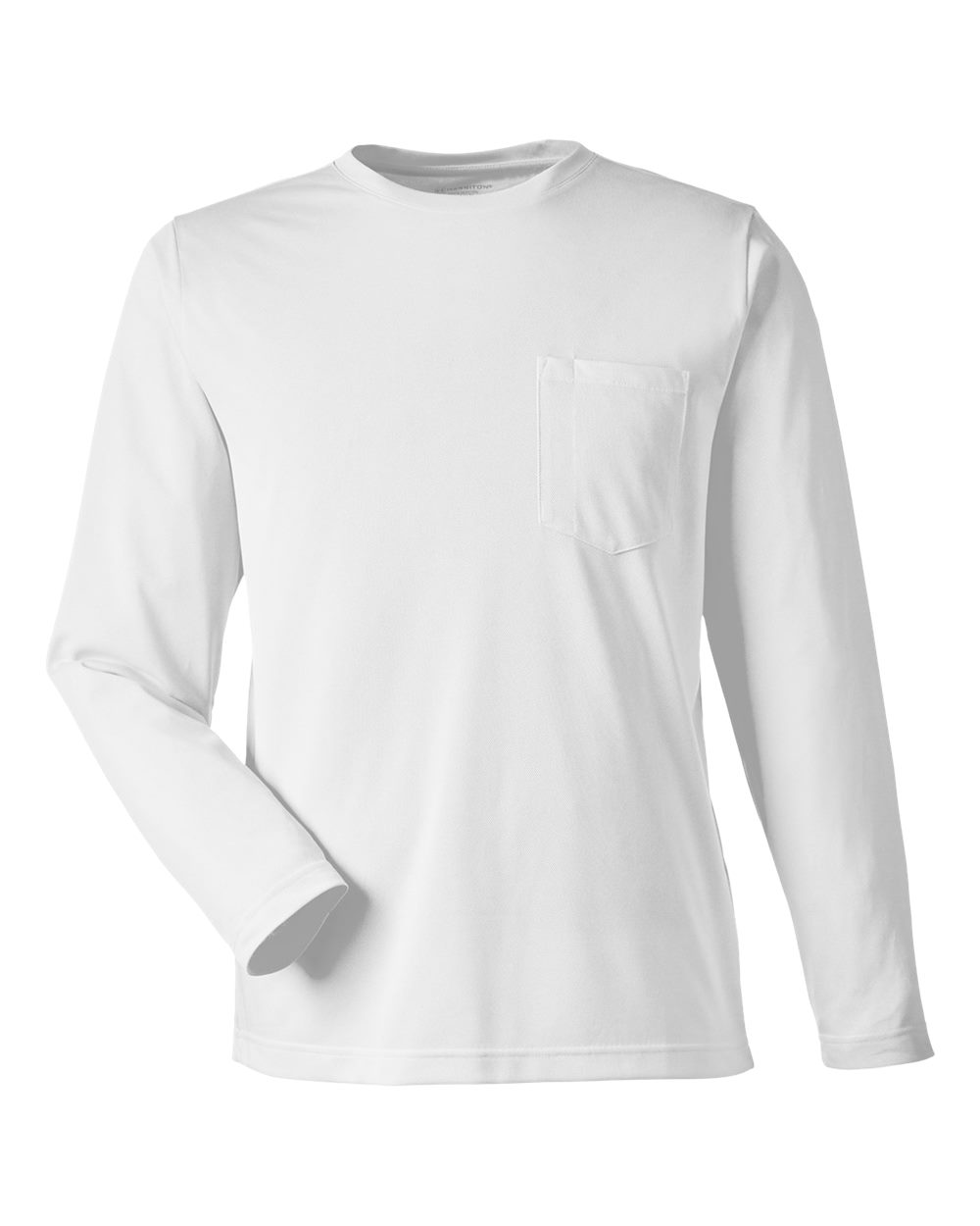 Harriton Unisex Charge Snag and Soil Protect Long Sleeve T-Shirt. M118L - White