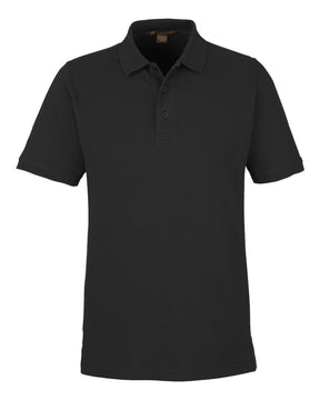 Harriton Men's Valiant Cotton Snag Protect Polo. M205 - Black