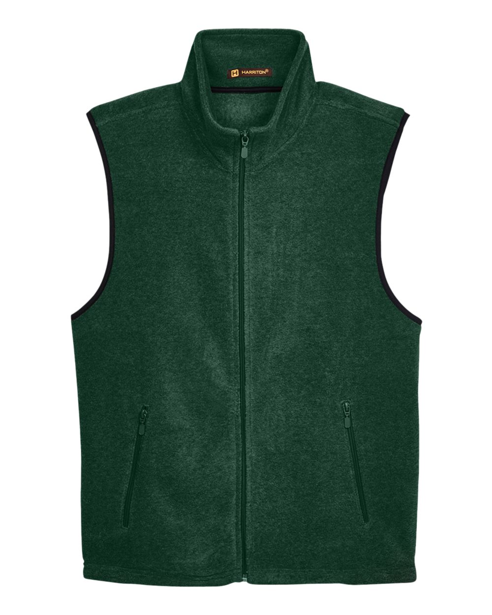 Harriton Unisex Fleece Full-Zip Vest. M985 - Hunter