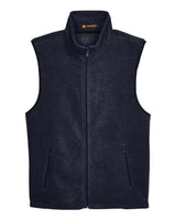 Harriton Unisex Fleece Full-Zip Vest. M985 - Navy