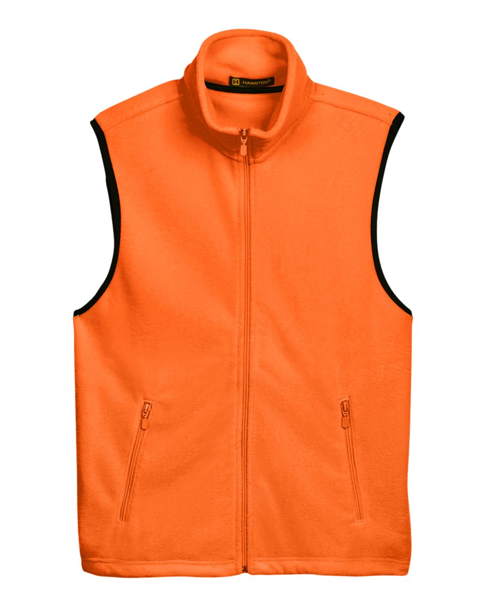 Harriton Unisex Fleece Full-Zip Vest. M985 - Safety Orange