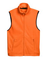 Harriton Unisex Fleece Full-Zip Vest. M985 - Safety Orange