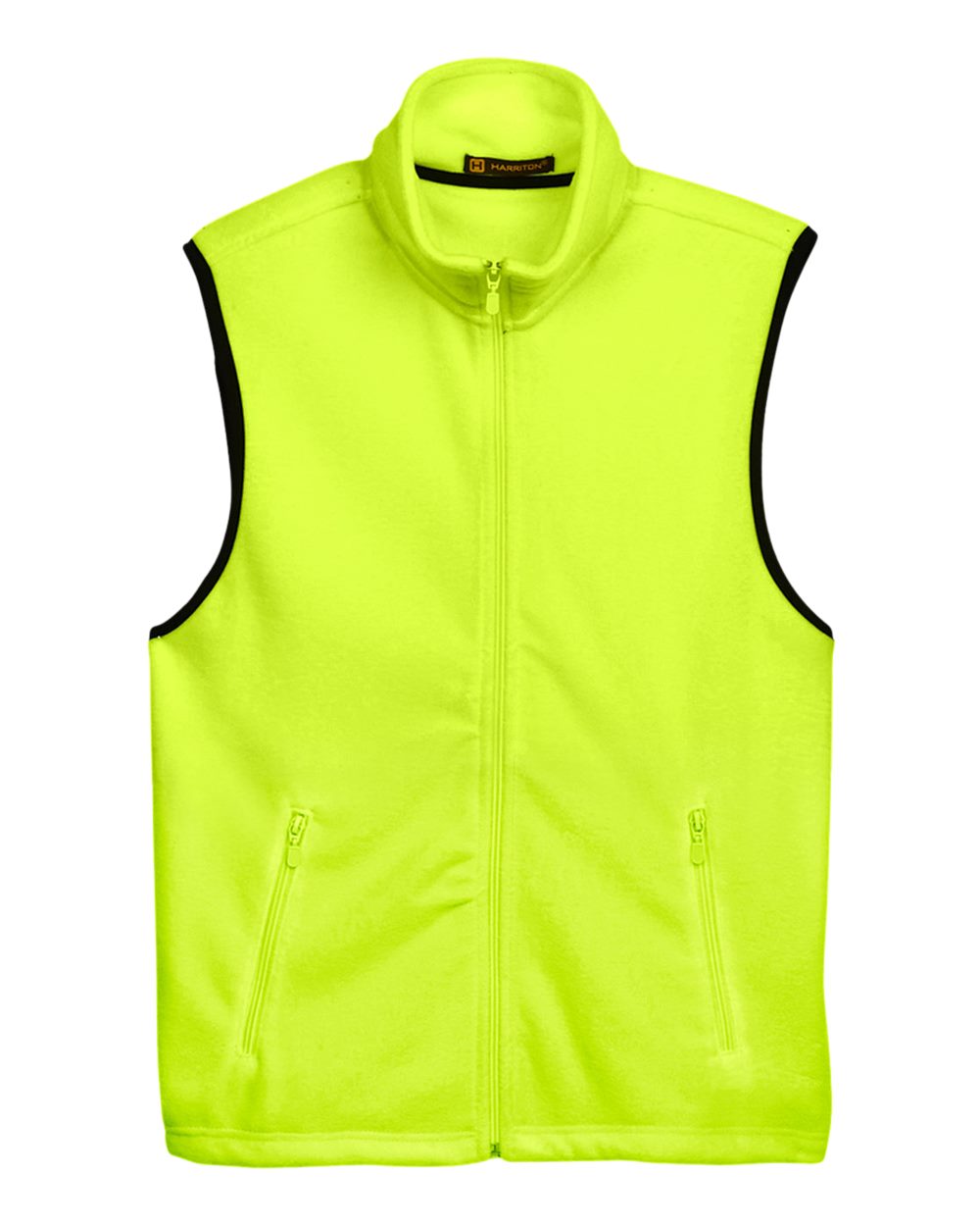 Harriton Unisex Fleece Full-Zip Vest. M985 - Safety Yellow