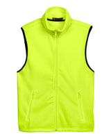 Harriton Unisex Fleece Full-Zip Vest. M985 - Safety Yellow