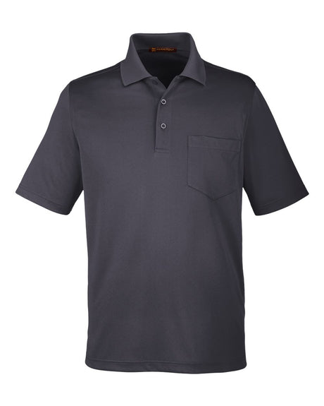 Harriton Men's Advantage Snag Protection Plus IL Pocket Polo. M348P - Dark Charcoal