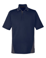 Harriton Men's Flash Snag Protection Plus IL Colorblock Polo. M386 - Dark Navy/ Dark Charcoal