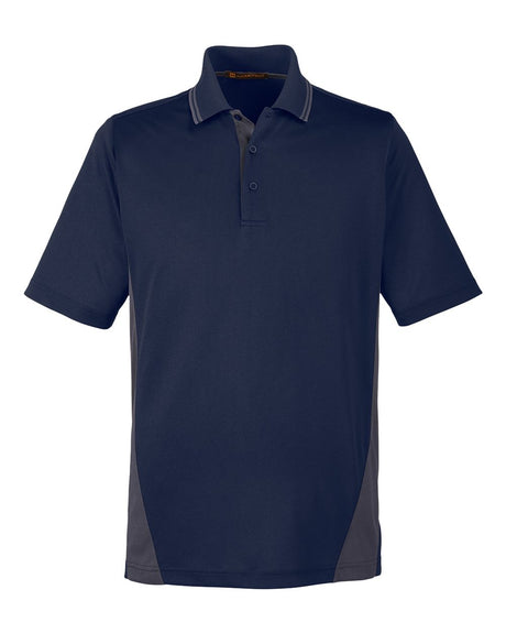 Harriton Men's Flash Snag Protection Plus IL Colorblock Polo. M386 - Dark Navy/ Dark Charcoal