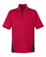 Harriton Men's Flash Snag Protection Plus IL Colorblock Polo. M386 - Red/ Black