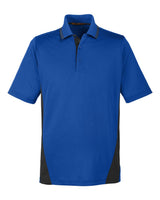 Harriton Men's Flash Snag Protection Plus IL Colorblock Polo. M386 - True Royal/ Black