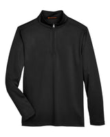 Harriton Men's Advantage Snag Protection Plus Quarter-Zip Pullover. M748 - Black