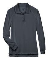 Harriton Women's Advantage Long Sleeve Tactical Polo. M211LW - Dark Charcoal