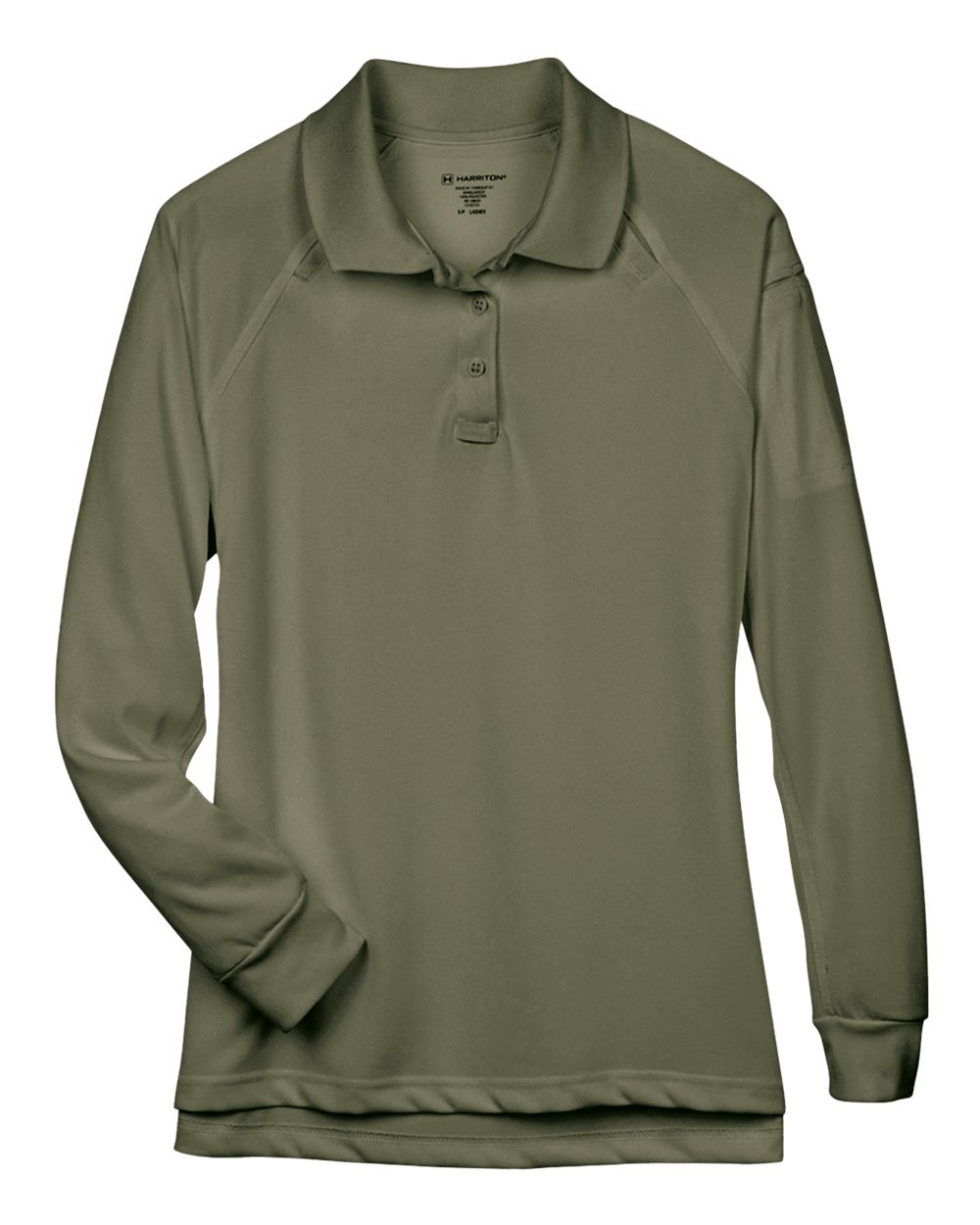 Harriton Women's Advantage Long Sleeve Tactical Polo. M211LW - Tactical Green