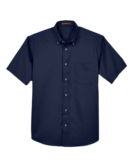 Harriton Men's Easy Blend™ Twill Dress Shirt with Stain-Release. M500S - Navy