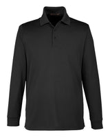 Harriton Men's Advantage Snag Protection Plus IL Long Sleeve Polo. M348L - Black