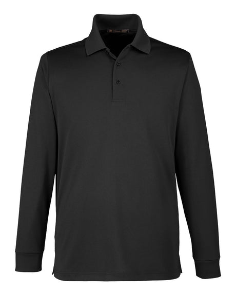 Harriton Men's Advantage Snag Protection Plus IL Long Sleeve Polo. M348L - Black