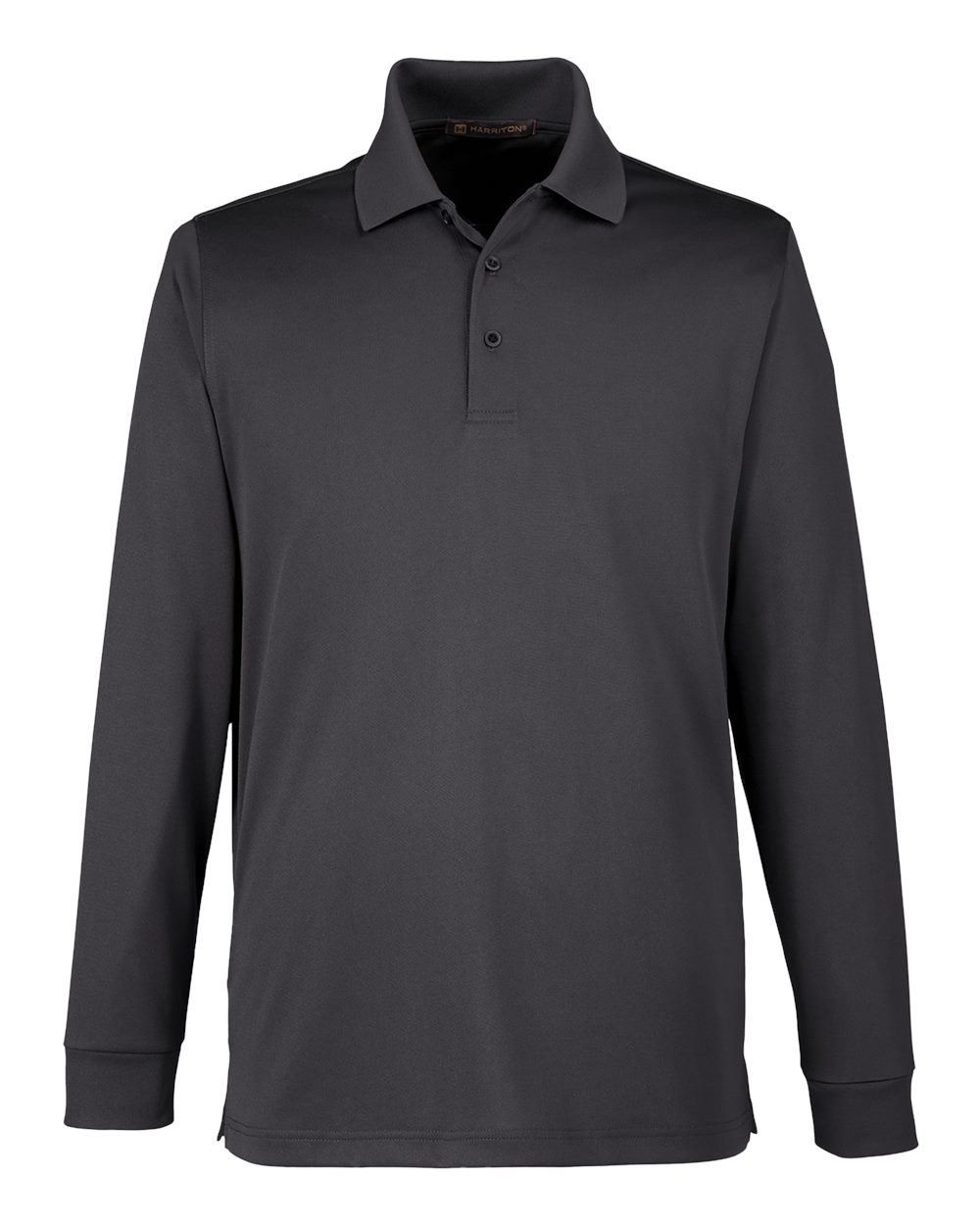 Harriton Men's Advantage Snag Protection Plus IL Long Sleeve Polo. M348L - Dark Charcoal