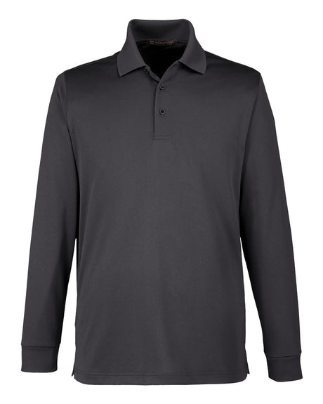 Harriton Men's Advantage Snag Protection Plus IL Long Sleeve Polo. M348L - Dark Charcoal