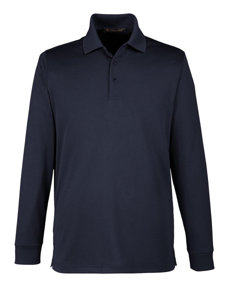 Harriton Men's Advantage Snag Protection Plus IL Long Sleeve Polo. M348L - Dark Navy
