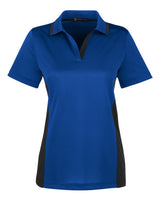 Harriton Women's Flash Snag Protection Plus IL Colorblock Polo. M386W - True Royal/ Black