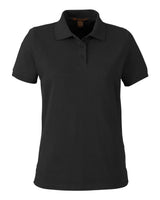 Harriton Women's Valiant Cotton Snag Protect Polo. M205W - Black