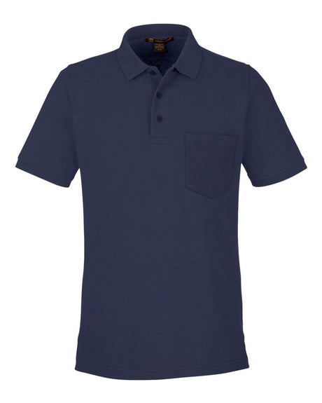 Harriton Men's Valiant Cotton Snag Protect Pocket Polo. M205P - Dark Navy